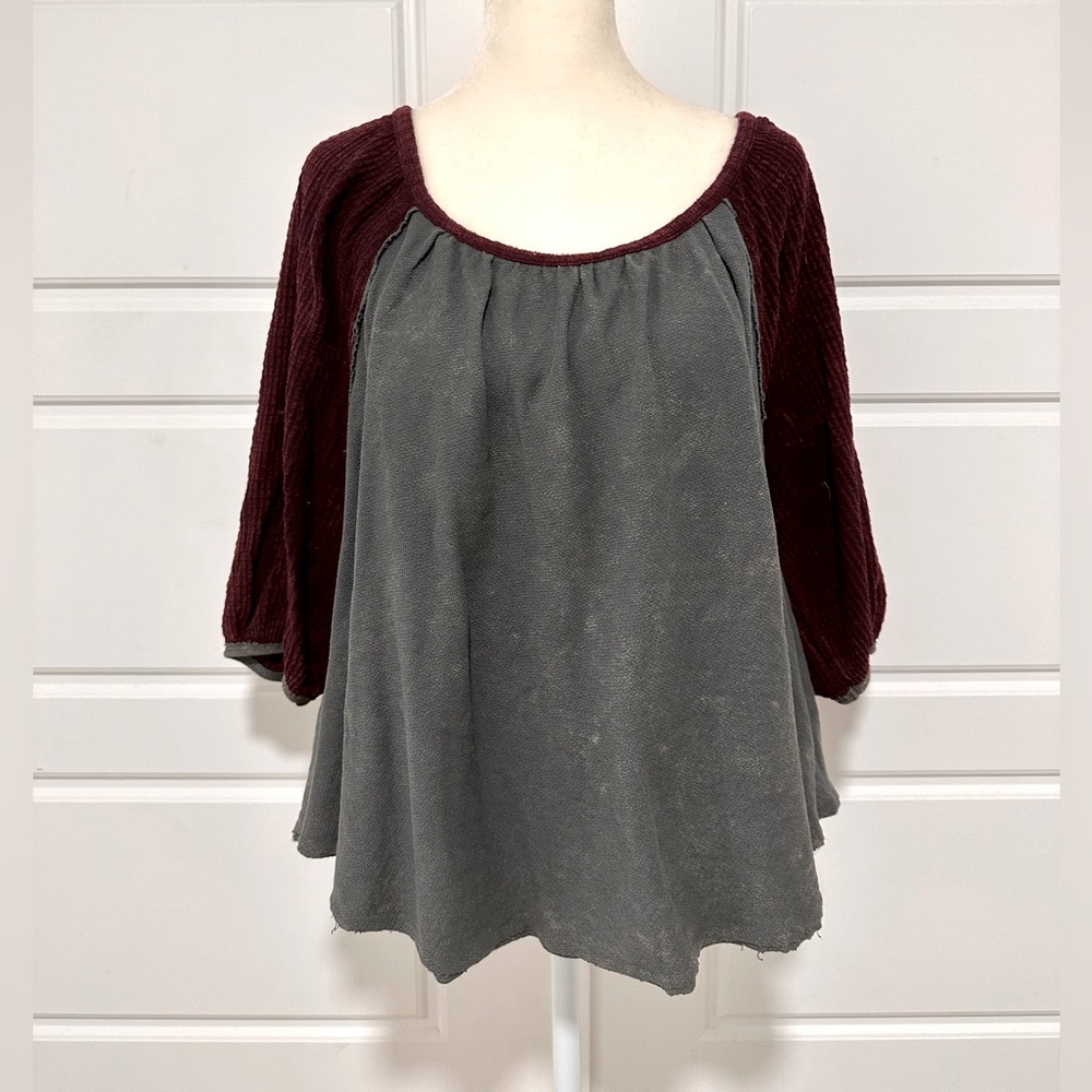 Free People | We The Free | Waffle Knit Boho Shirt